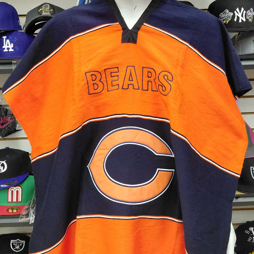 Orange and Navy Chicago Bears Poncho